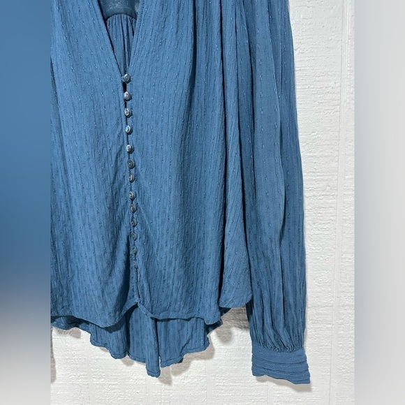 Free people canyon rose blouse blue size XS - Picture 4 of 10